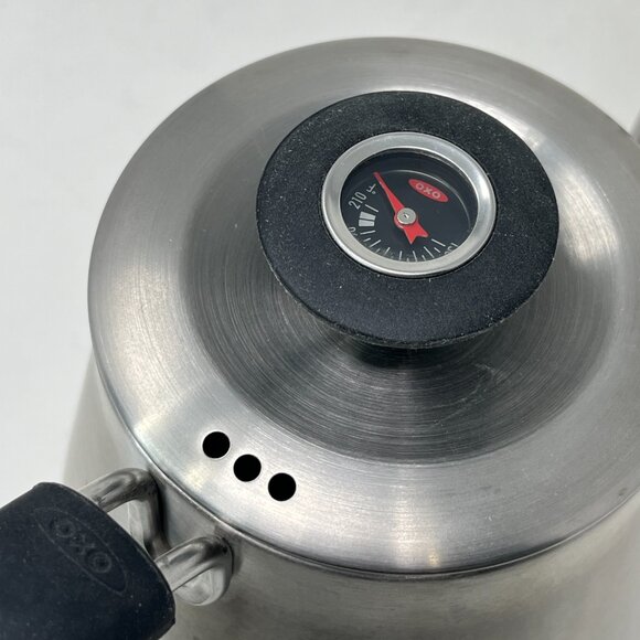 OXO Good Grips Pour-Over Kettle 1L Stainless Steel with Thermometer - Picture 4 of 7